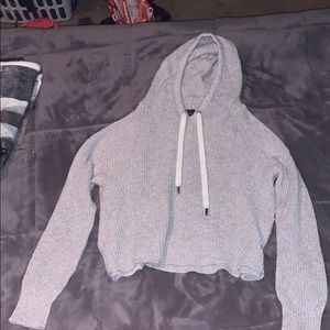 American eagle cropped sweater hoodie